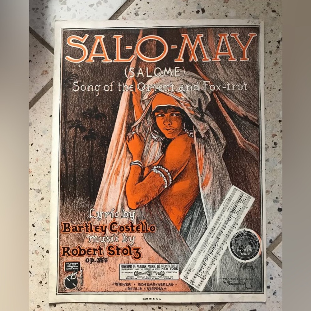 1920 Sal o M A Y sheet music